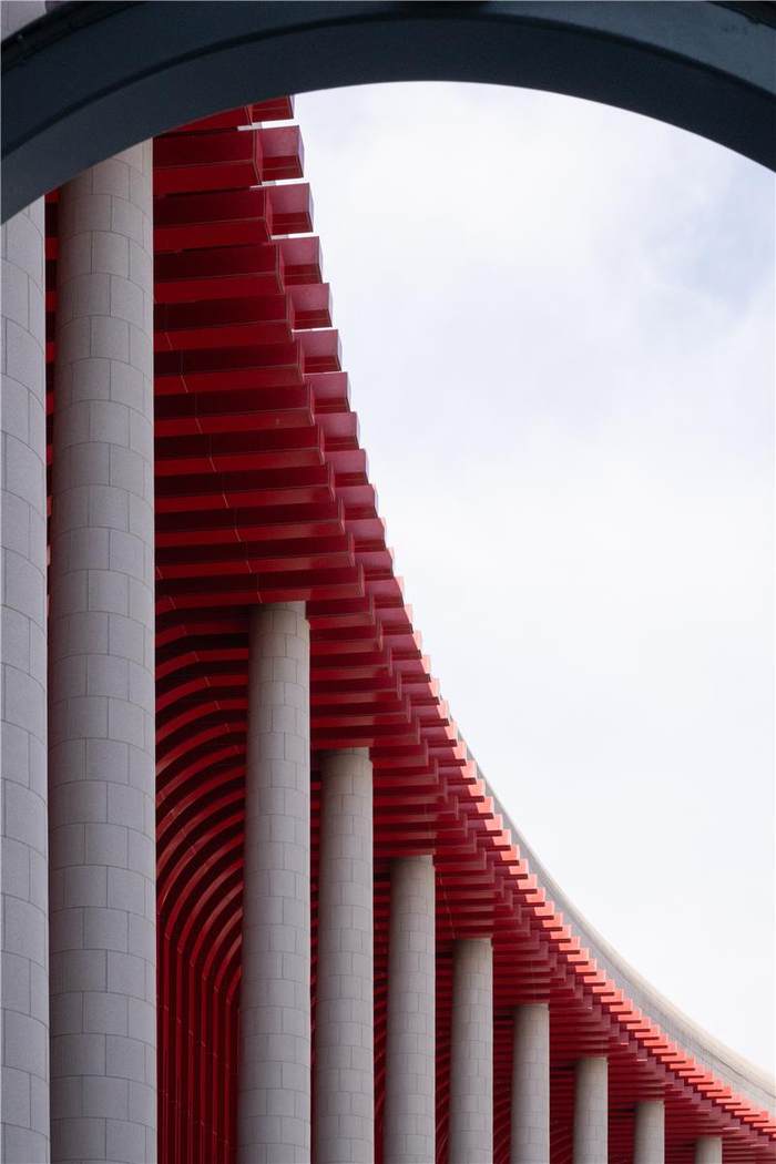 　内蒙古博物院建筑特写。 